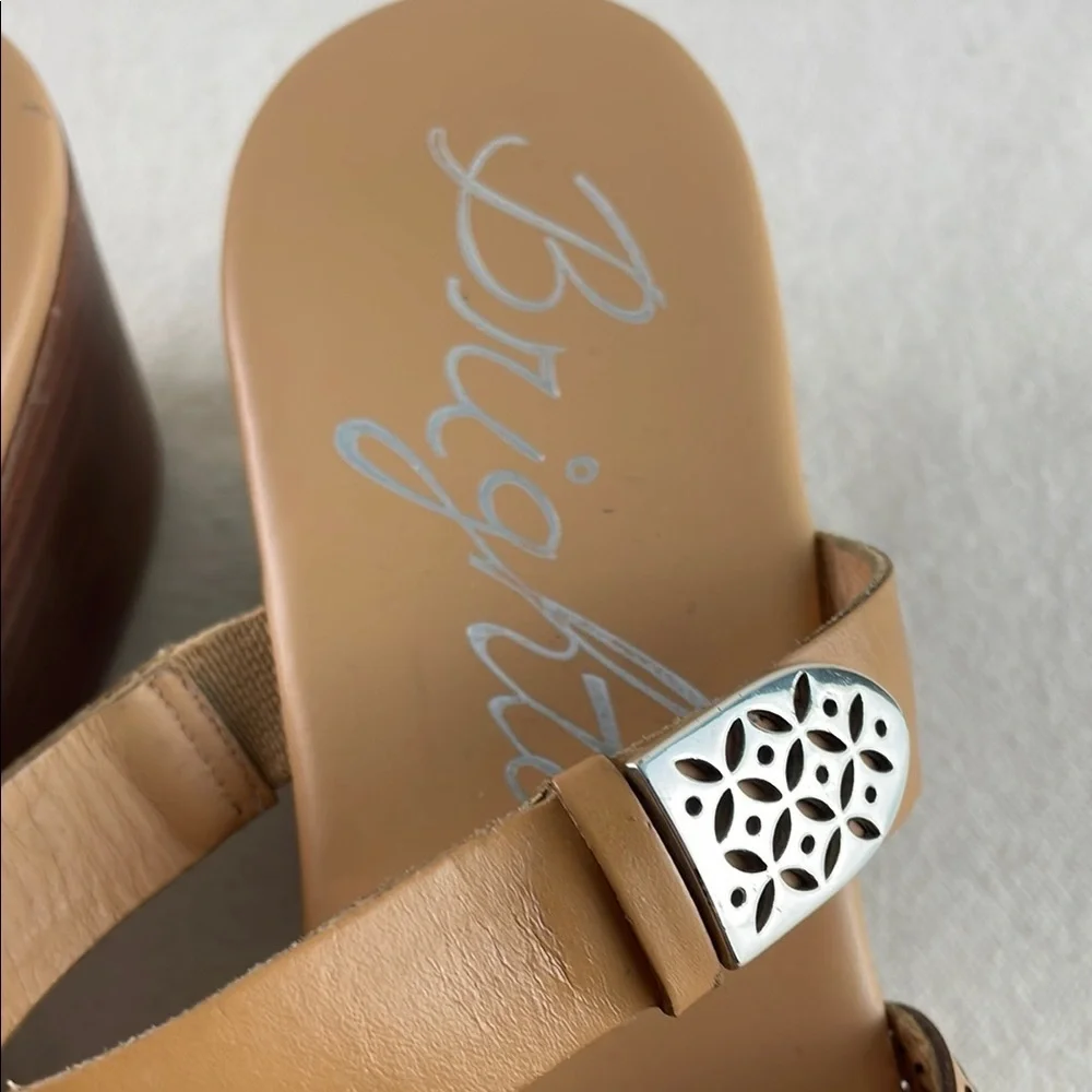 Brighton Happy Women's Brown Cutout Wedge Sandals Size 7